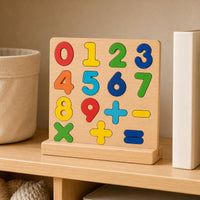 Rectangular Wooden Shape-Matching Board Removable Pieces Learning Toy Fine