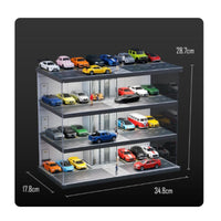1:64 Parking Garage Display Multi-Level Design LED Garage Display Case for Desk
