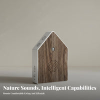Avian Song Box Tap Control Singing Avian Box Wall-Mountable Sound Relaxation Device Nature-Inspired Design House-Shaped Sound