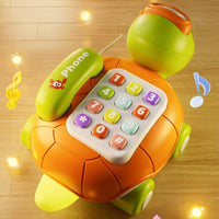 Turtle Phone Toy Bright Colors Turtle Music Phone Fine Movement Skills