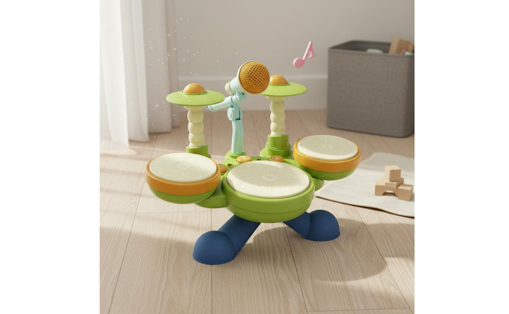 Toddler Drum Set Lights and Music Musical Learning Drum for Toddlers, Babies