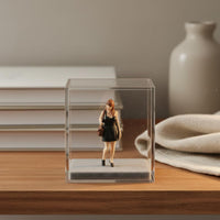 Painted Woman Figurine Detailed Hand Painted Miniature Woman for Desk Decor
