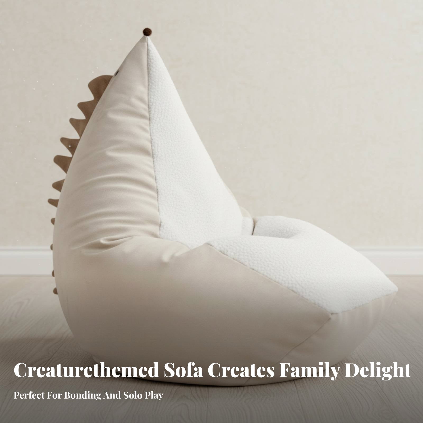 CreatureThemed Character Chair Soft and Comfy Fold-Unfold Creature Sofa Foldable Design Machinecleanable Cover for Infants