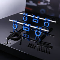 Front and Rear Crawler Bumper Kit Shock Resistant Adjustable Metal RC Bumper