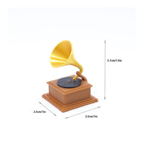 Vintage Gramophone Miniature Photography Prop Miniature Phonograph Model
