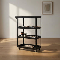 Art Supply Mobile Organizer Perforated Uprights Metal Rolling Mobile Organizer
