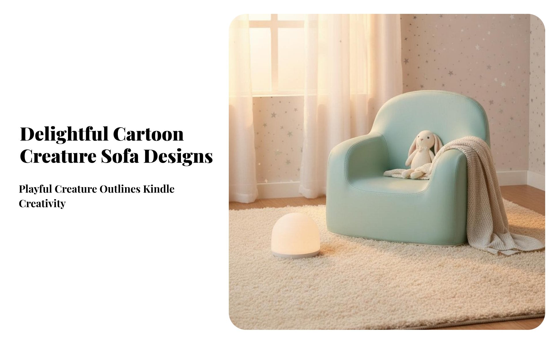 Plush Crown Seat Cute Cartoon design Kids Armchair Supportive spinerest