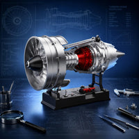 doubleSpool Turbofan Model Layered Rotor-Style Metal Turbofan Model Detailed