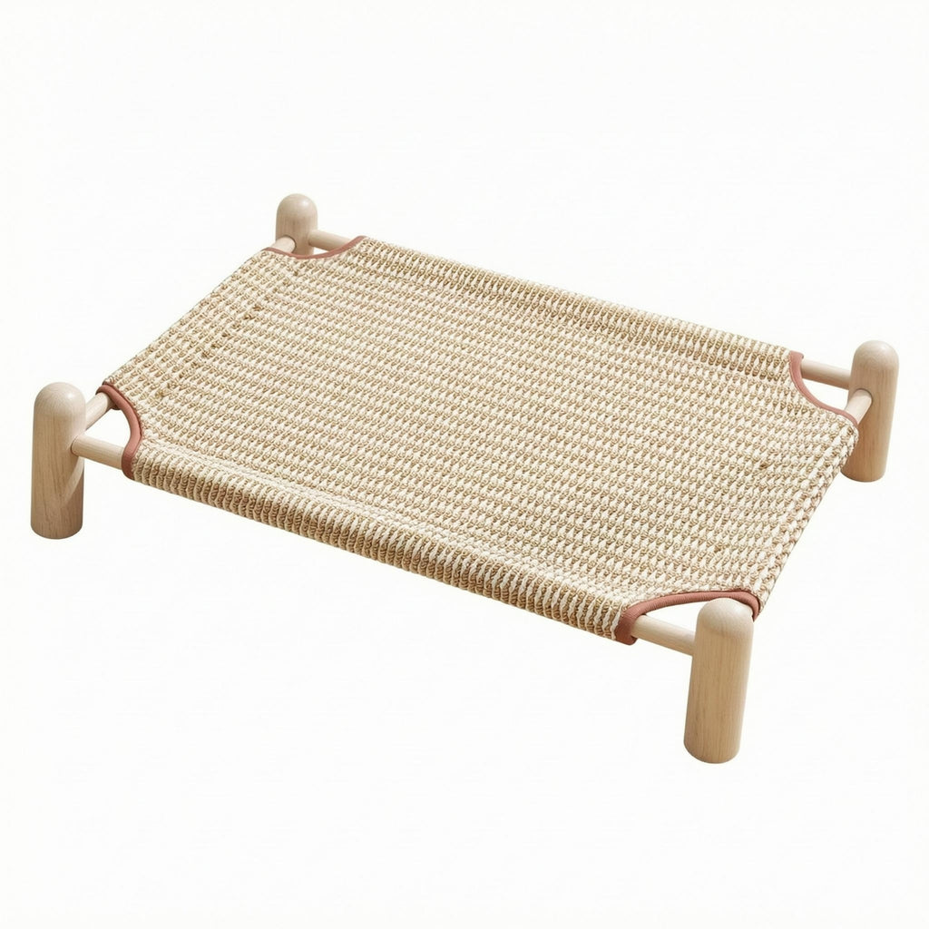 Raised Wooden Pet Bed Easy to Assemble Elevated Wooden Pet Bed Cooling
