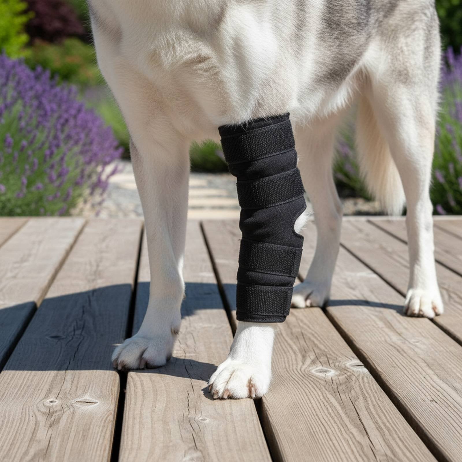 4 Pieces Dog Leg Support Sleeve Breathable Pet Recovery Gear for Rehabilitation