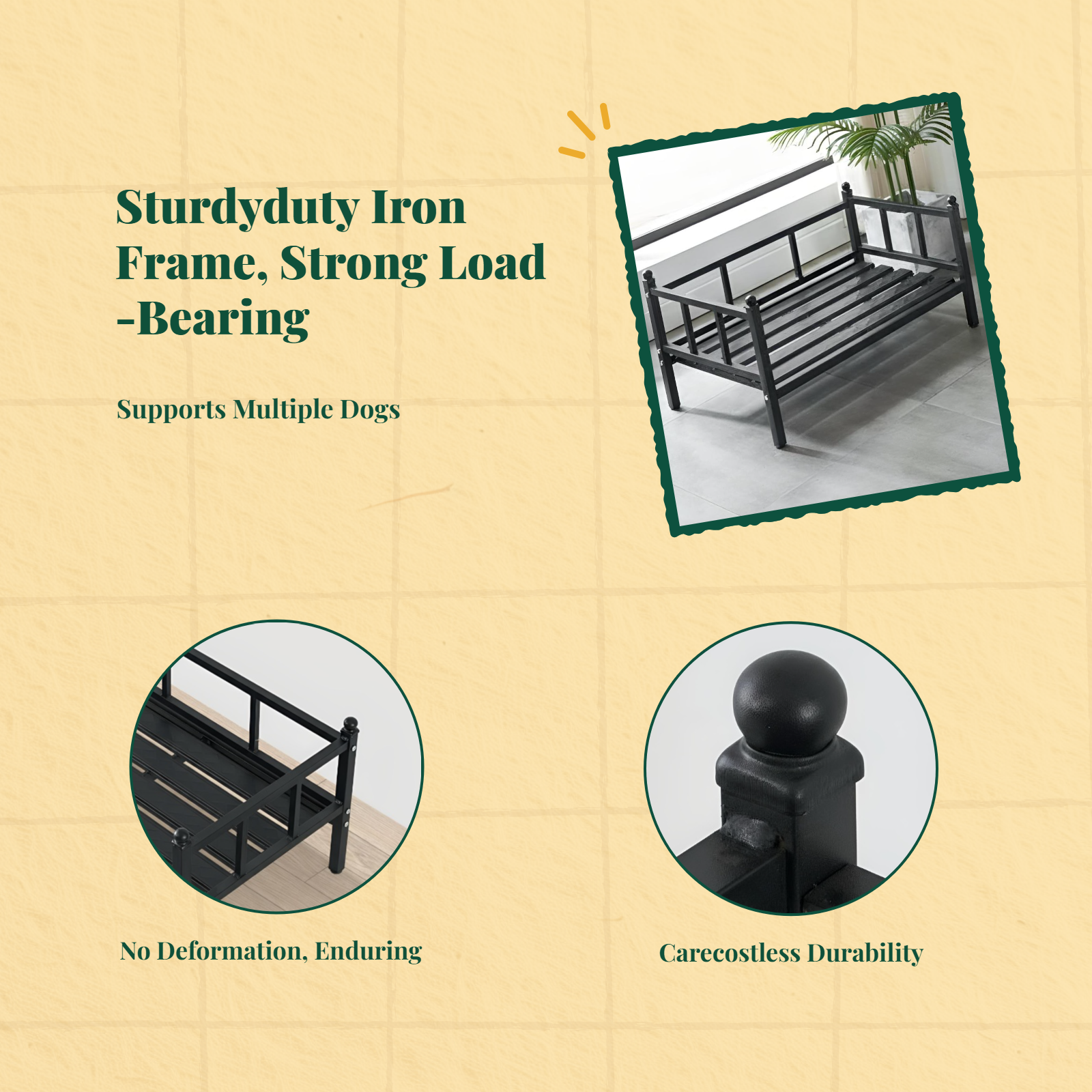 Elevated Dog Bed, Cooling Pet Cot, Portable Raised Bed