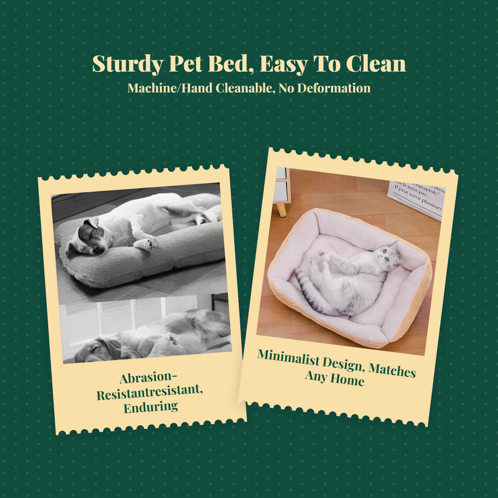 Plush Dog Bed Mat, Non-Slip, Washable, All-Season Comfort