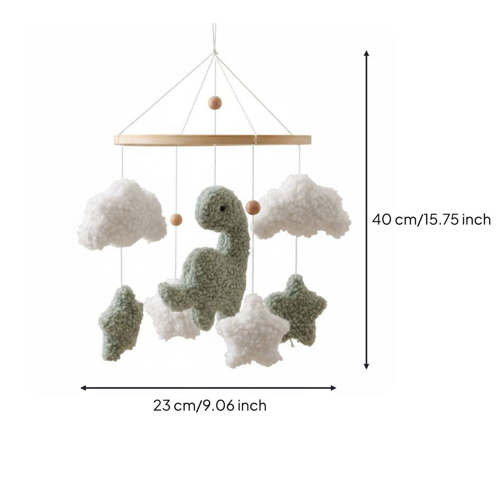 Felt Puff Mobile Handmade Crib Bell Nursery Soothing for Babies