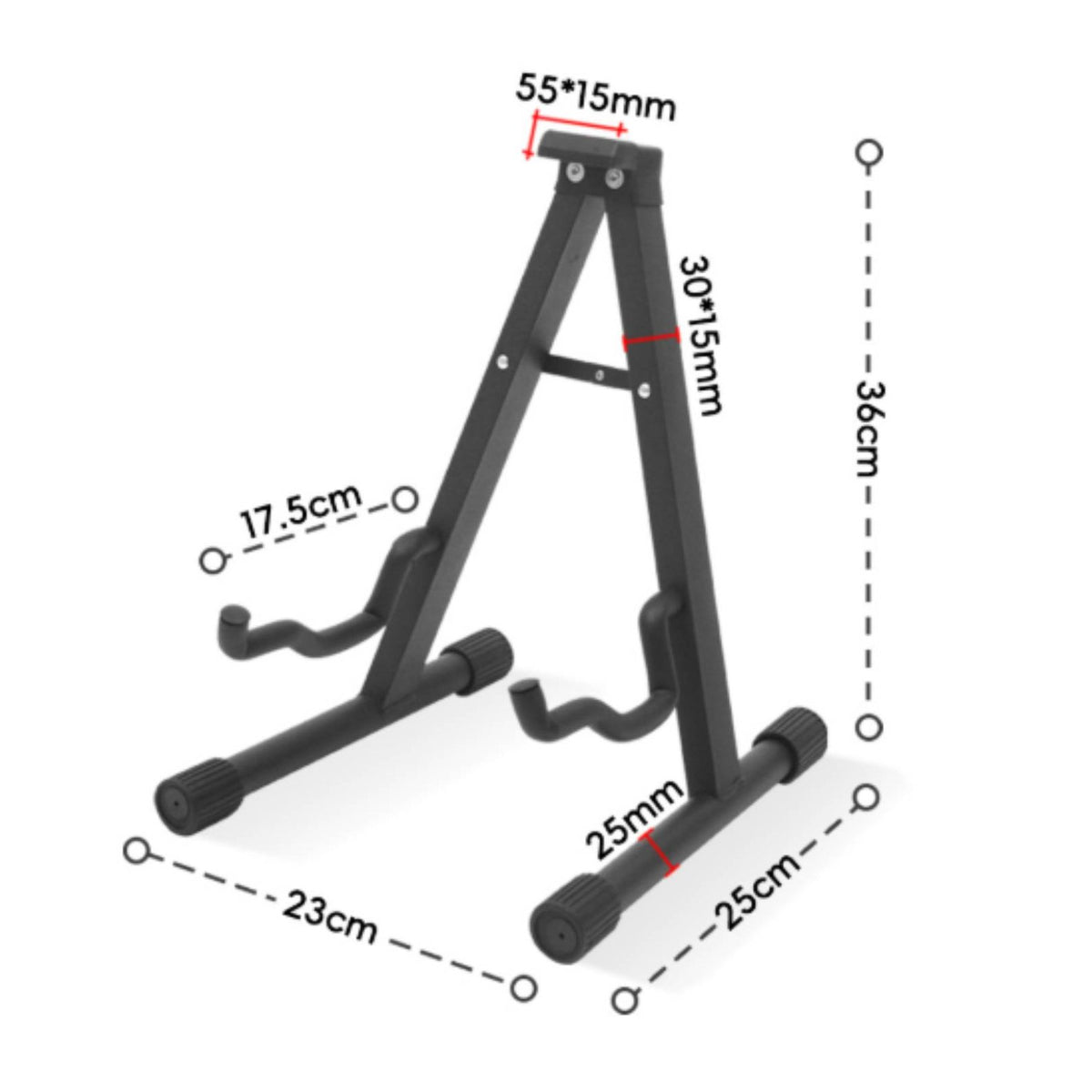 Folding Guitar Stand Foldable Design Triangular Guitar Stand Non-Slip Rubber