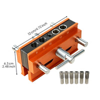 Positioning Guide Multi Function Carpentry Dowelling Jig Easy to Lumber Dowel Drill Guide for Woodworkers, DIY Users, Furniture Making