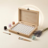 Wooden Nail Storage Box Clasp Closure Manicure Case High Capacity