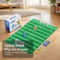Robot Soccer Kit Metallic Style Goal Goals Distant Control Robot Soccer Set