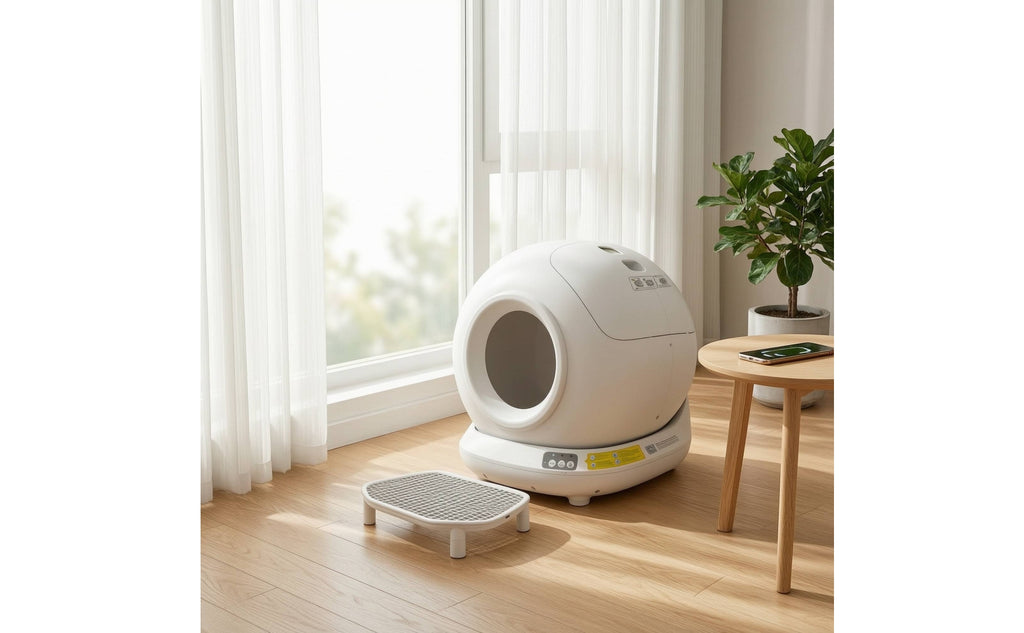 Electric Smart Litter Box with App Control Large Capacity Automatic Cat Litter Box Easy to Maintain Pet Supply Safe for Home, Apartment