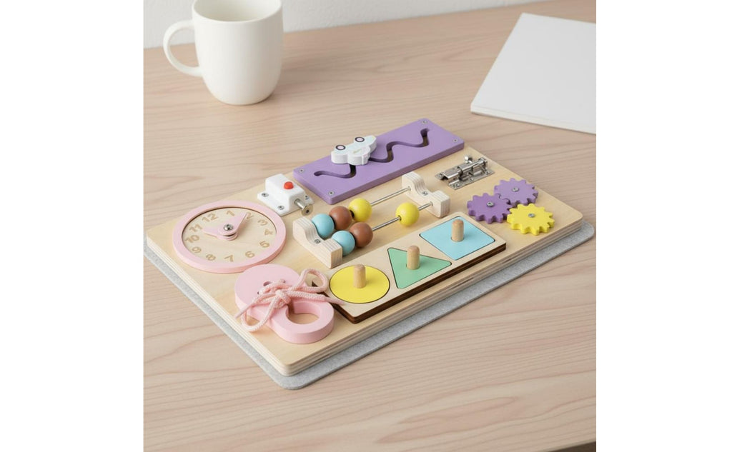 Educational Busy Board Travel Friendly Busy Board for Preschool, Preschoolers
