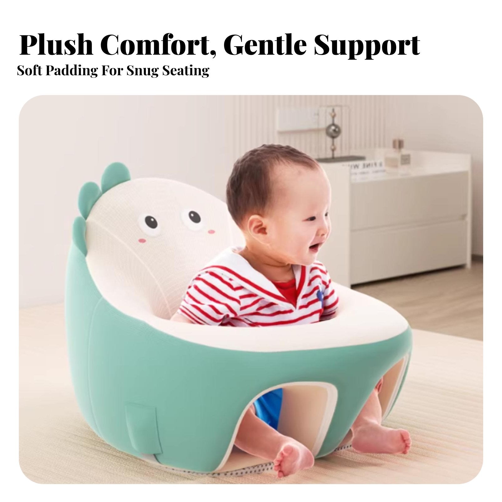 Soft Creature Sit-Me-up Non-Slip Bottom Dinosaur-Shaped Baby Lounger
