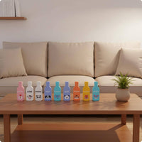 12 Pieces Bottle Bottle-Shaped Pieces Set Labeled Wooden Stacking Toy Painted