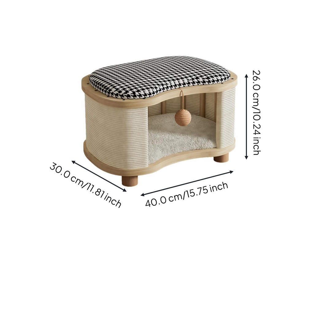 Foldable insulated cat tent bed for all-season indoor use