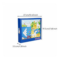 Five-Square Shape Puzzle Brainteaser Colorful Geometric Five-Square