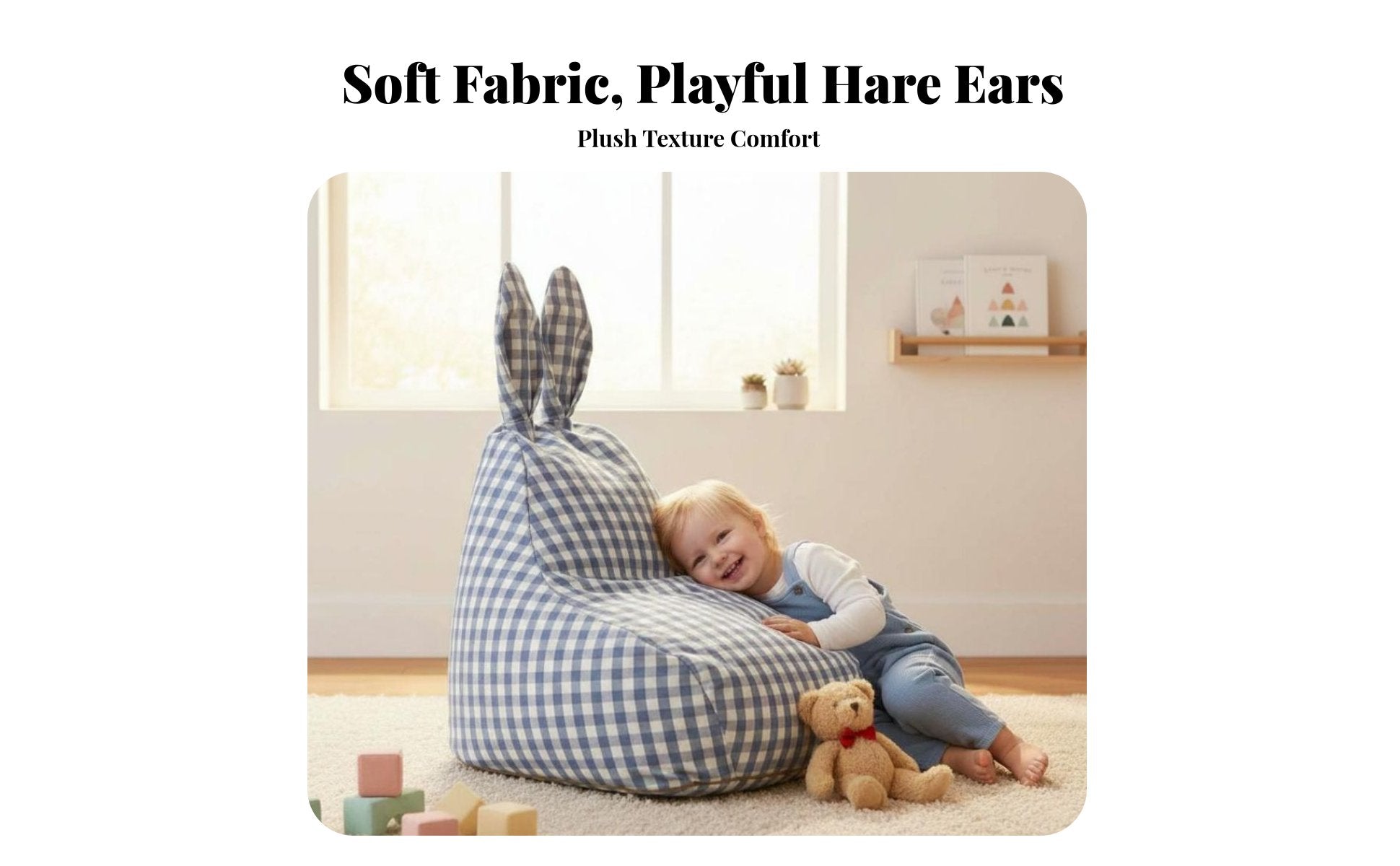 kids' Bean Bag Chair Nordic the childrene creature Character Pouf Comfortable Seating launderable Cover for Parents