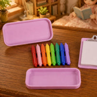 1/12 Scale Stationery Set Molded Dollhouse Clipboard Set Multi-Color