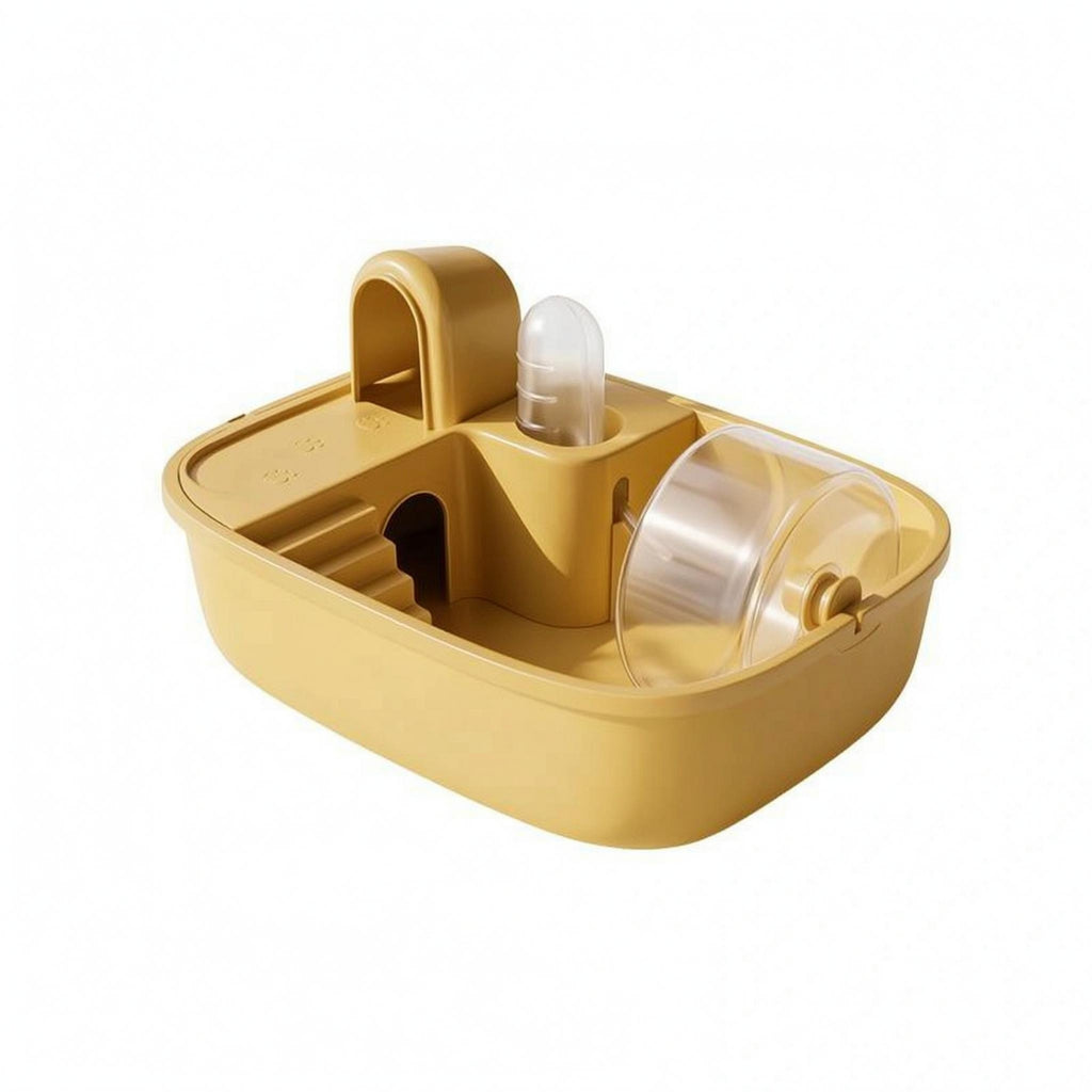Transparent Hamster Cage Rounded Corners Small Pet Carrier Cage Solid-Sided