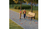 2 Pieces Miniature Figure Group Standing Poses Miniature Scene Prop Detailed