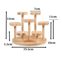 Flower-Shaped Display Stand Oval Base Household Decor Multi-Level