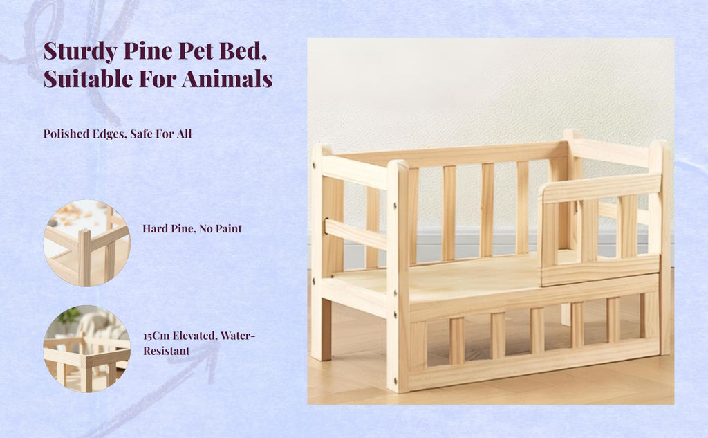 Elevated Cat Bed, Pet Cot, Washable, Calming, Indoor Pad