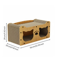 Double Hole Feline House Eco-Friendly Cardboard Feline House Easy to Clean