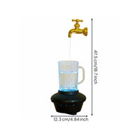 Floating Faucet Fountain Recirculating Water Illusion Lamp for Office