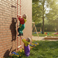 Wooden Rope Ladder Sturdy Rope Ladder Non-Slip Grip for Preschoolers