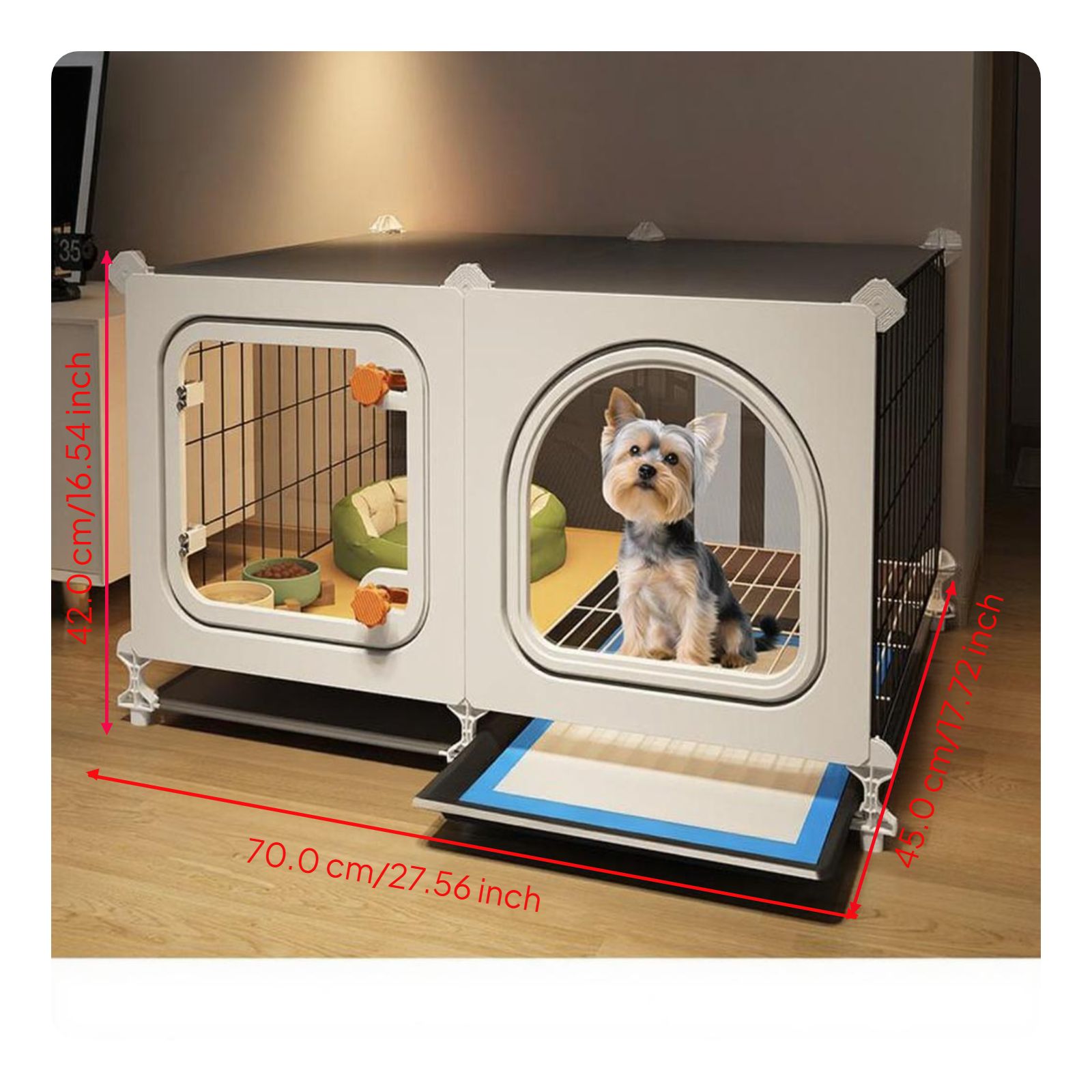 Leak-resistant dog crate for training