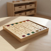 Wooden Cross Blocks Educational Acrylic Insert Blocks Sensory Play Children's Toy for Preschoolers, Preschool, Daycare