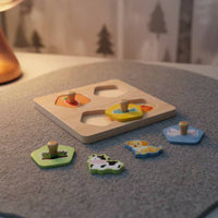 Food Chain Learning Board Educational Hands-on Learning Puzzle Problem-Solving Animal Matching Board for Preschool