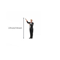 1/64 Scale Musician Figure Detailed Miniature Saxophone Player Hand Painted Tiny Orchestra Member Figurine for Model Car Displays, Sand Tables