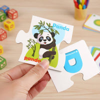 Alphabet Matching Cards Educational Wooden Alphabet Activity Set for Children