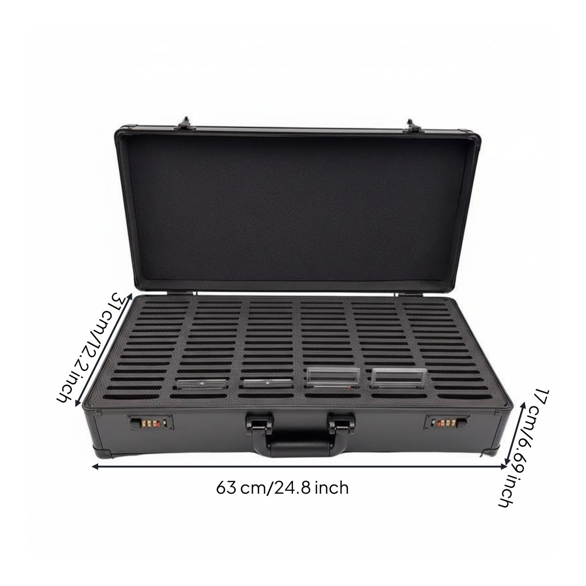 Aluminum Card Case Combination Locks Hard Card Case Reinforced Corners