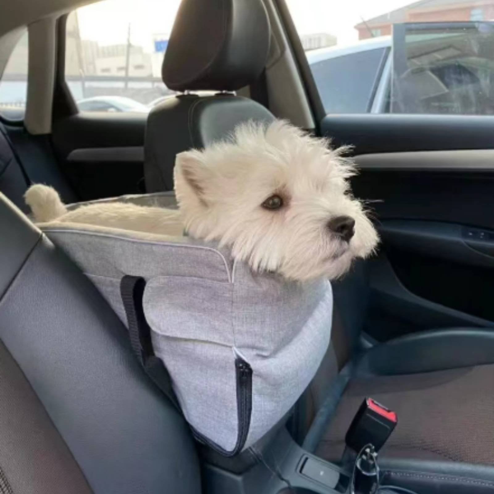 Car Console Pet Seat Foldable Mid-Section Console Dog Bed Versatile-Use Design