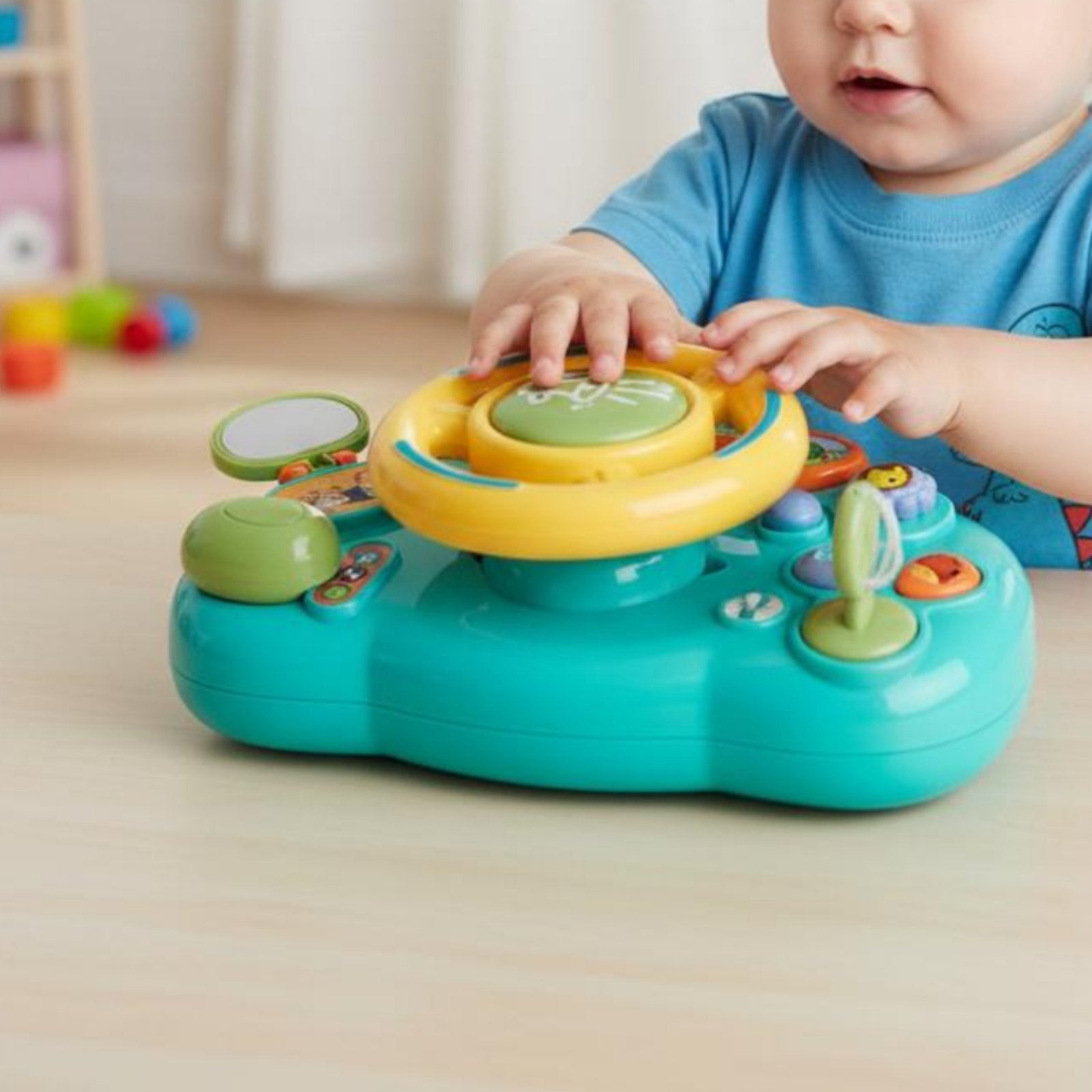 Musical Steering Wheel Educational Steering Wheel Toy Screen-Non-Digital