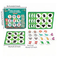 Creature Shadow Matching Game Cardboard Shadow Matching Cards Colorful