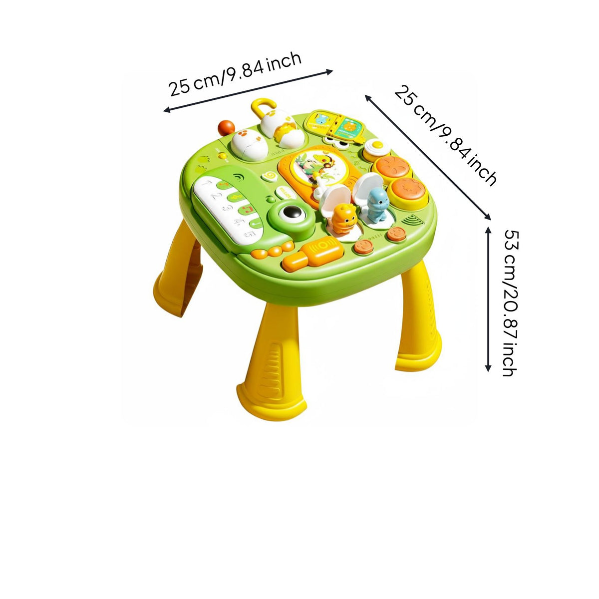 Dinosaur Activity Table Multi-Function Interactive Workbench Lights