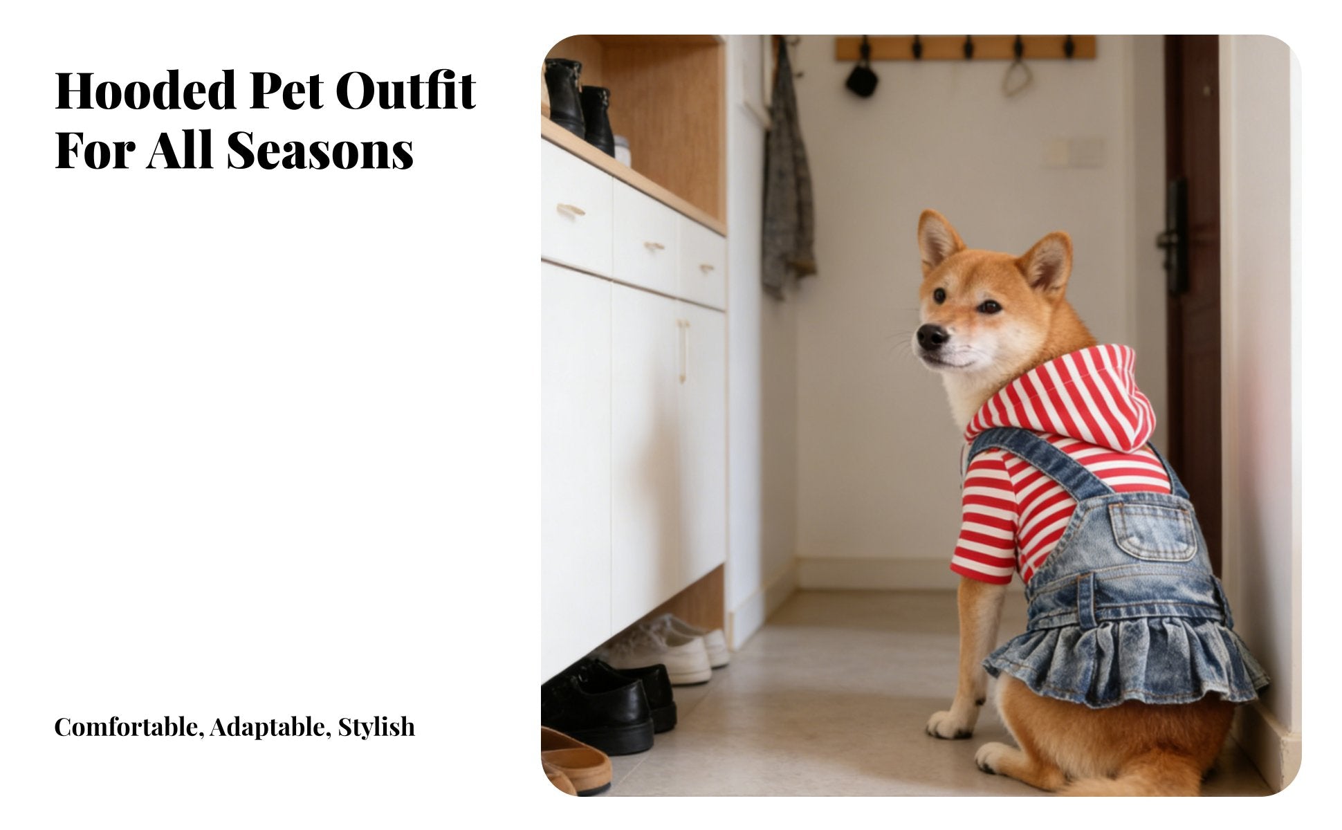 Comfortable Fit Embroidered Denim Pet Skirt Machine Washable Denim Dog Dress Lightweight Material for Dogs, Photo Shoots, Parties, Weddings
