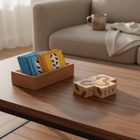 Double-Sided Card Game Interactive Learning Wooden Thinking Blocks Educational