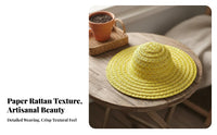 1/6 Scale Doll Hat Doll Boater Hat DIY Decoration for Crafters, Craft Projects, Summer Scenes