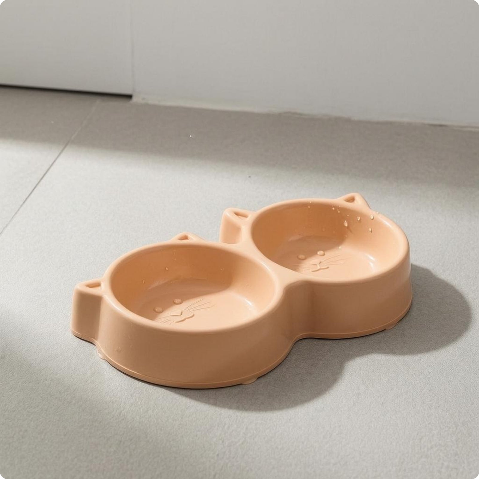 Double Pet Bowl Lightweight Pet Bowl Easy to Clean for Watering